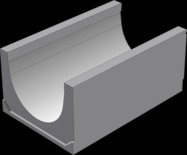 Бетонный лоток BGU-XL  № 0, h450, DN300, C250