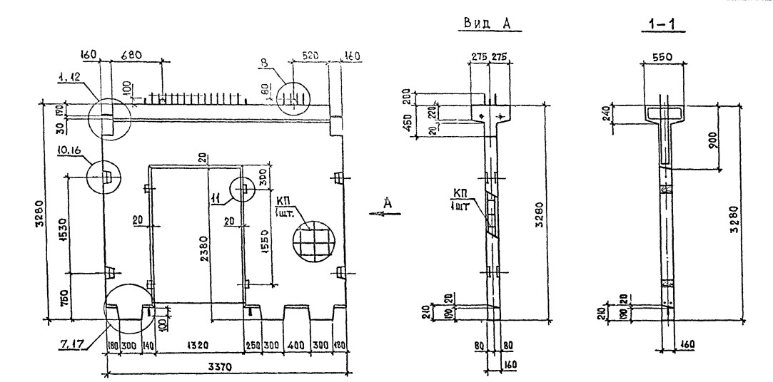 Диафрагма жесткости 2Д 34.33-1-2с Серия 1.020.1-2с/89