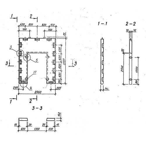 Диафрагма жесткости ДП 26.32-ПВ серия 1.020.1-3пв