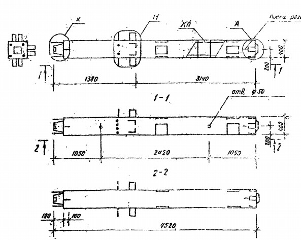 Колонна 3КН 36.45-2.2-СП Серия 1.020.1-6сп