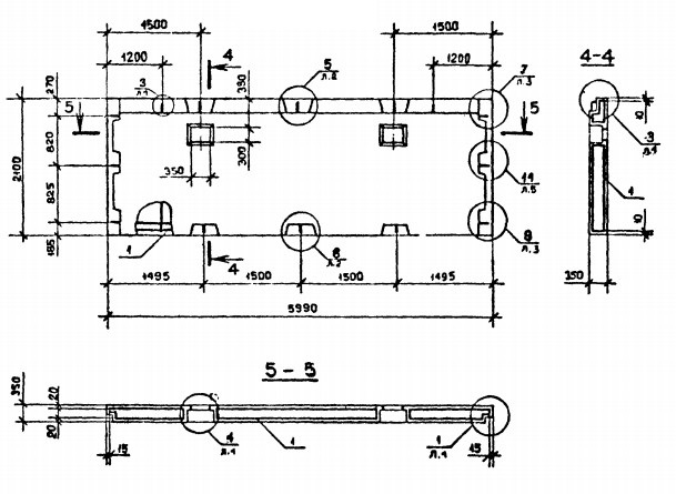 Панель 1ПСЦ 60.21-3,5-П-С Серия 1.090.1-2с